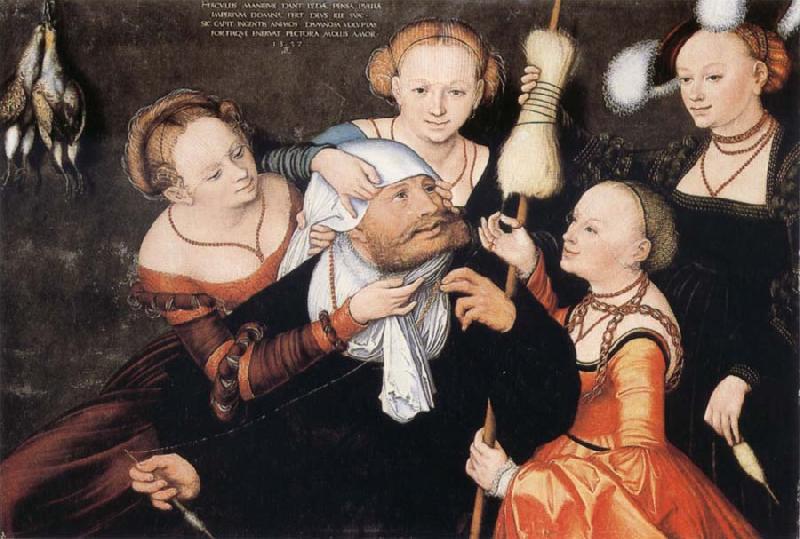 CRANACH, Lucas the Elder Hercules and Omphale oil painting picture